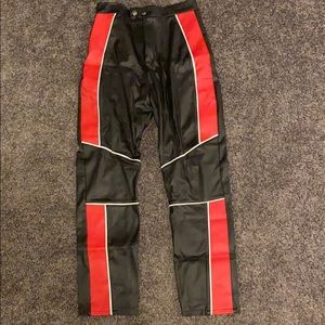 Fashion Nova Leather Red and Black Pants